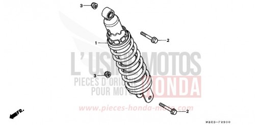 KISSEN, HINTEN CB600F2Y de 2000